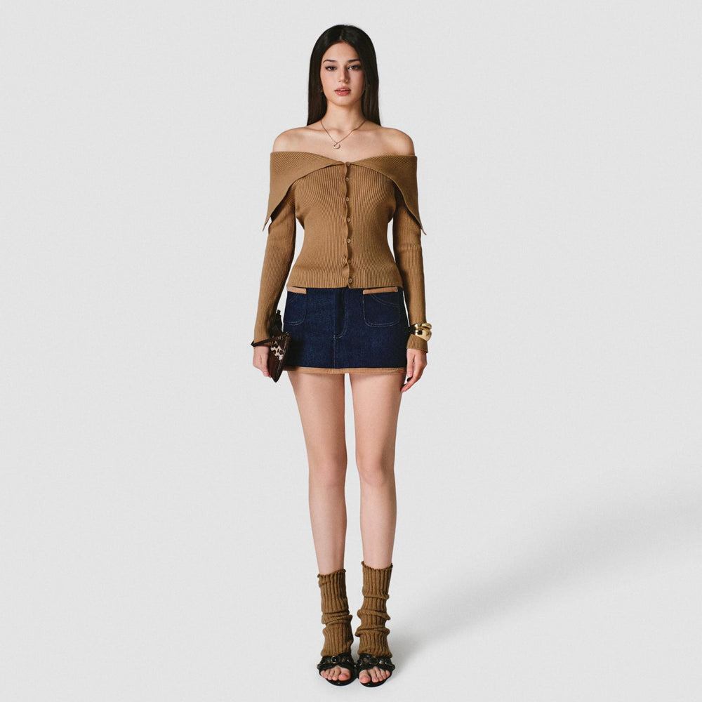 Brown Long Taylor Top