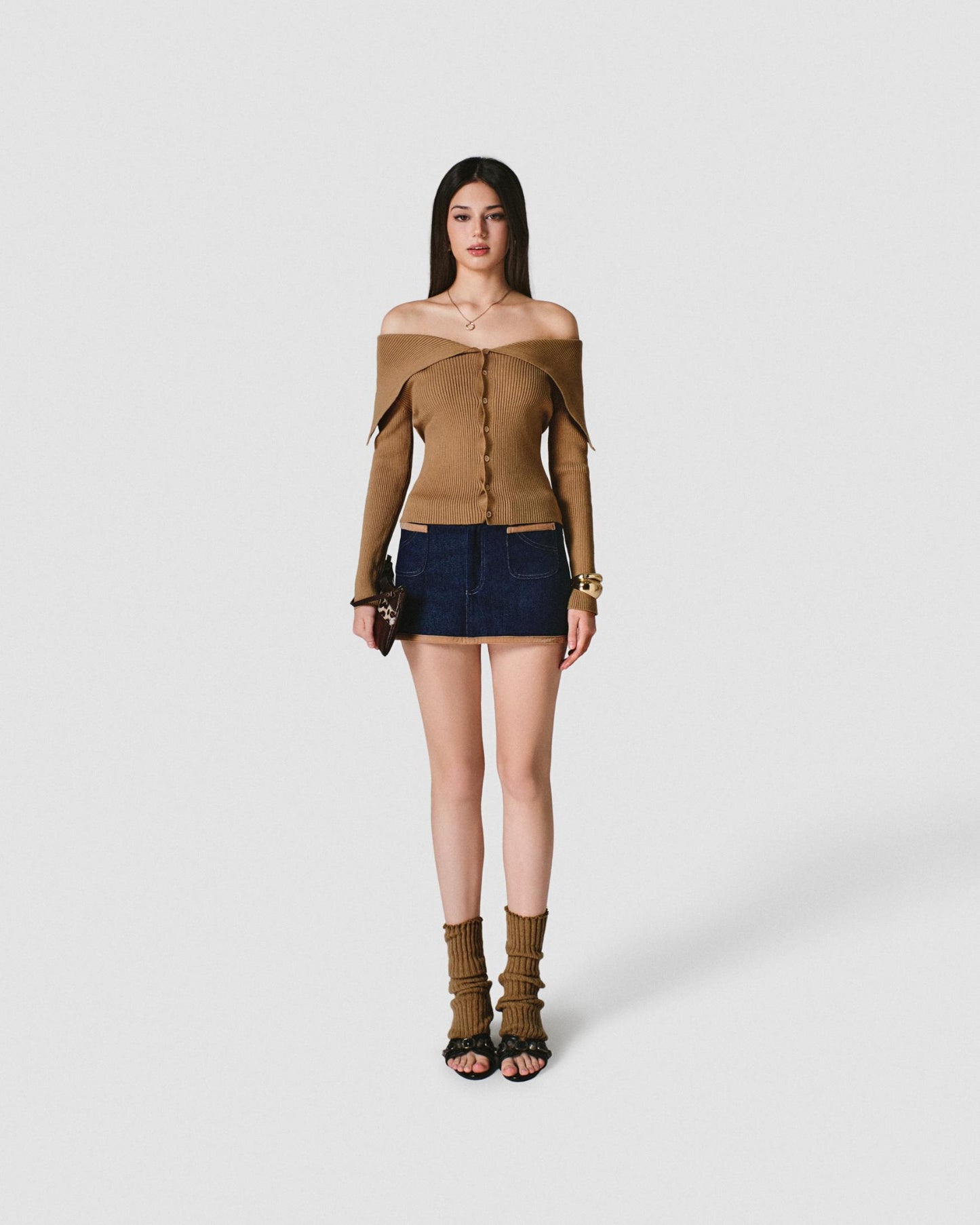 Brown Long Taylor Top