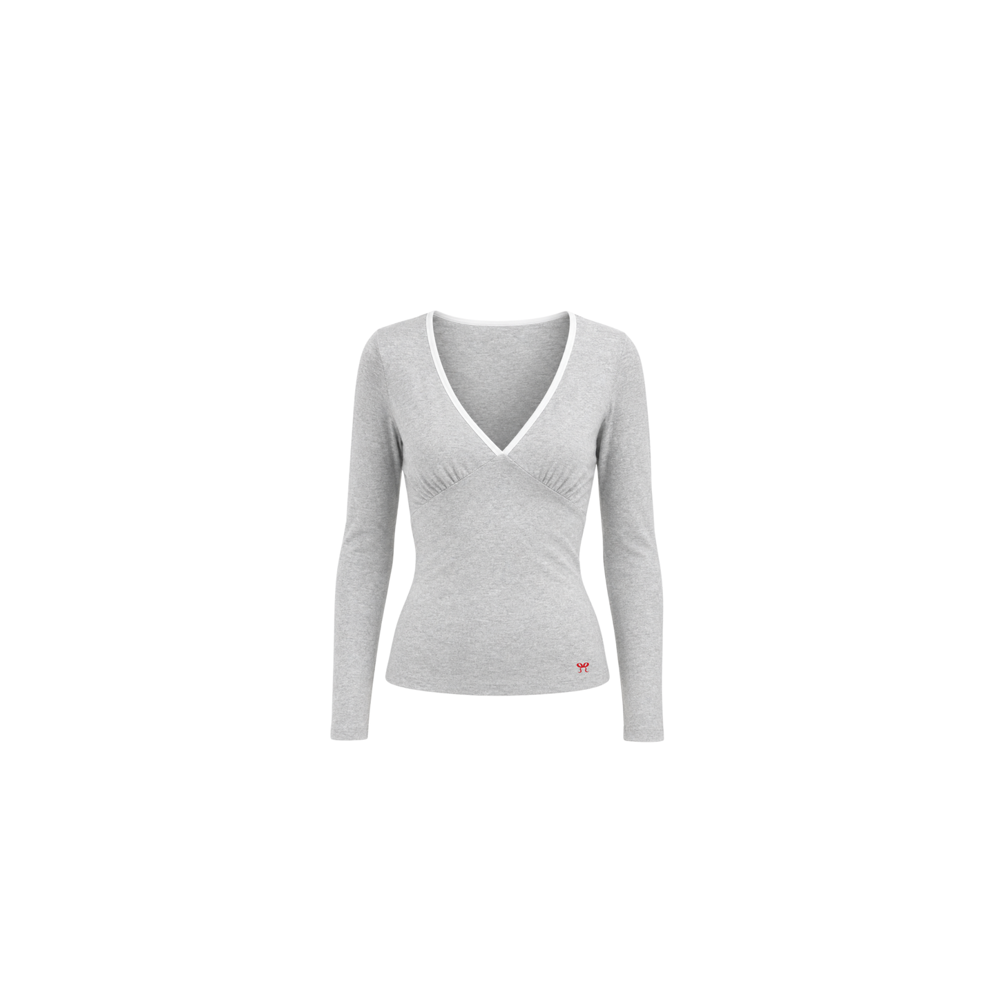 Grey Tyra Long Sleeve Top