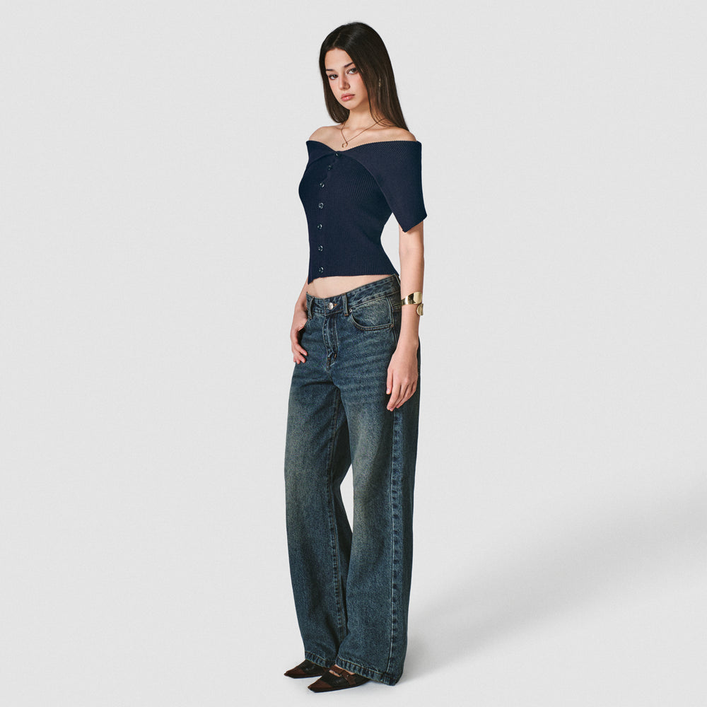 Blue Taylor Top