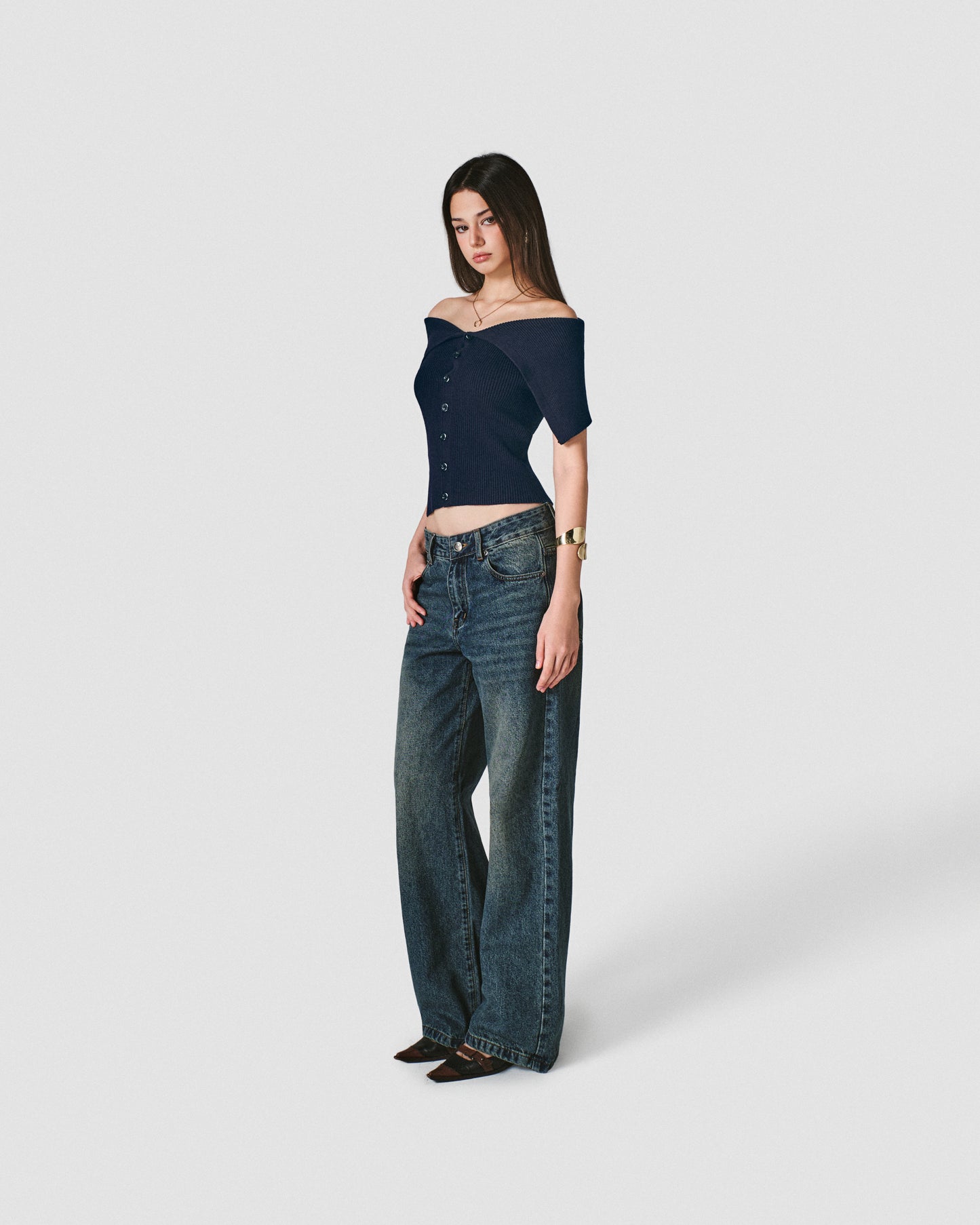 Blue Taylor Top