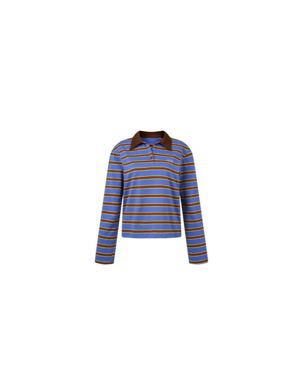 Blue Striped Polo Long Top