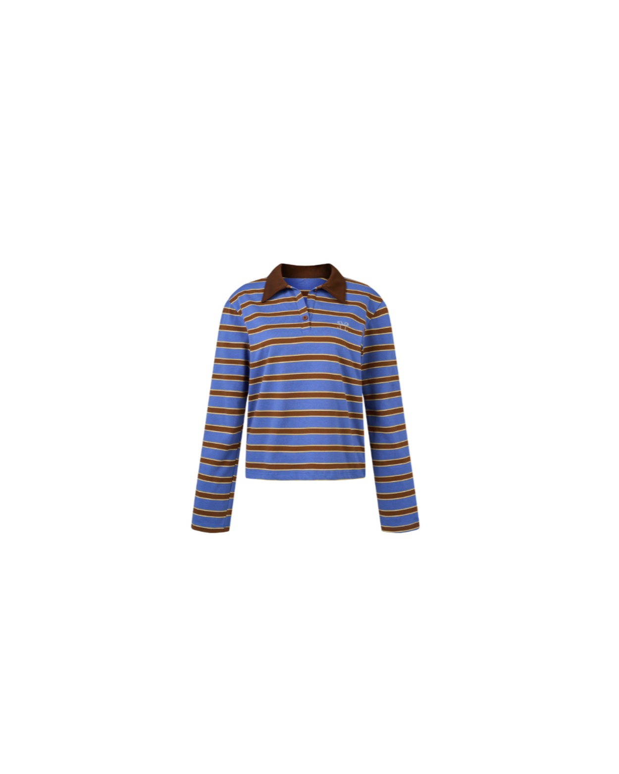 Blue Striped Polo Long Top