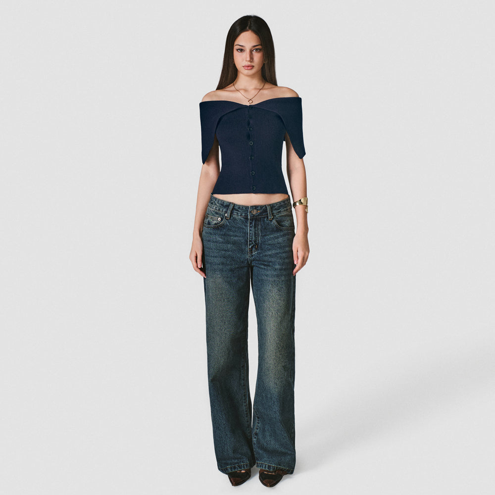 Blue Taylor Top