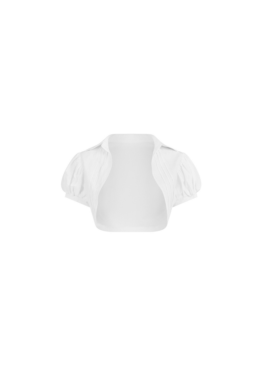 Puffer Cropped Top (white-outer top)