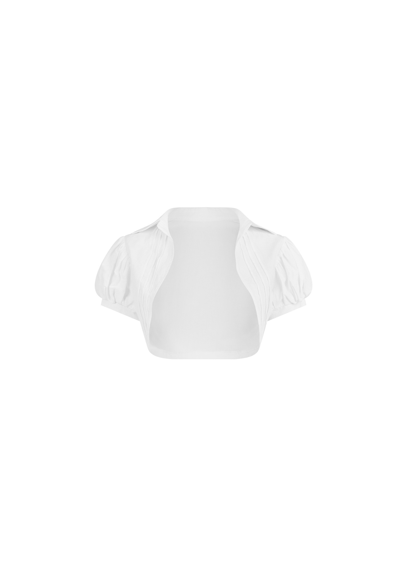 Puffer Cropped Top (white-outer top)